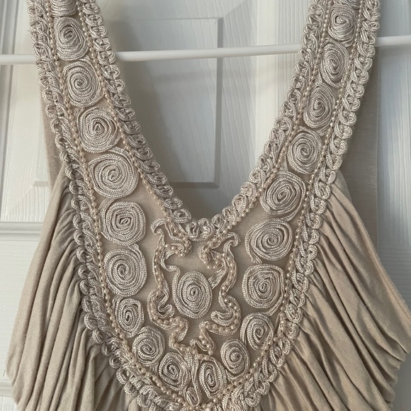 Champagne Colored Sequence Dress - Picture 2 of 3